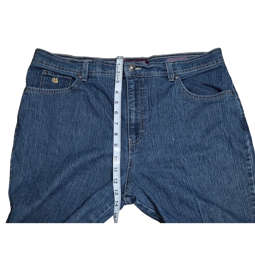 Gloria Vanderbilt Amanda High Rise Straight Leg Blue Denim Jeans Womens Size 16 - Picture 6 of 10